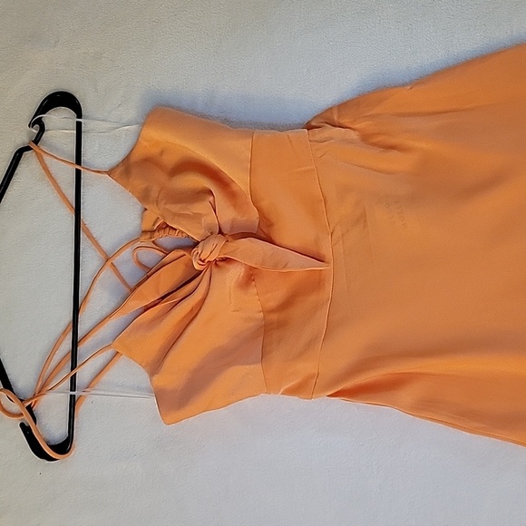 HELLO MOLLY Started With A Kiss Midi Dress Orange Size 4/Small - Picture 2 of 10